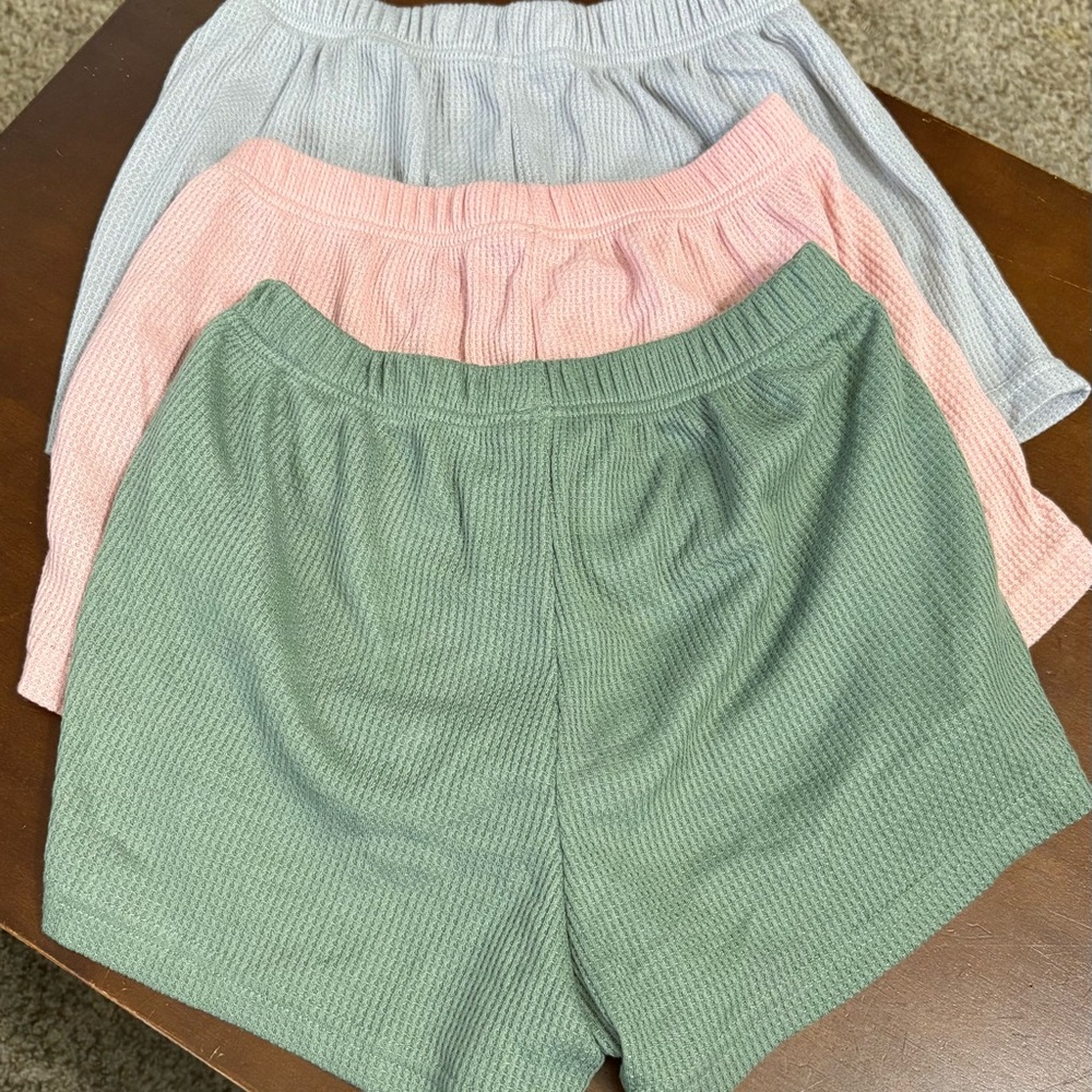 Women's Casual Shorts - Green, Pink, Gray